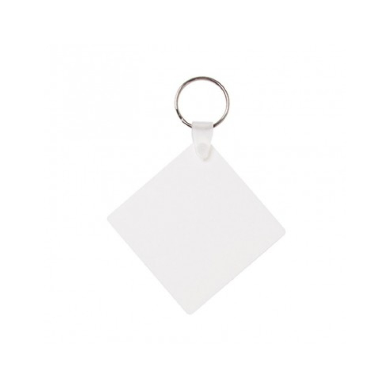Sublimatie sleutelhanger kunststof - vierkant (7109)
