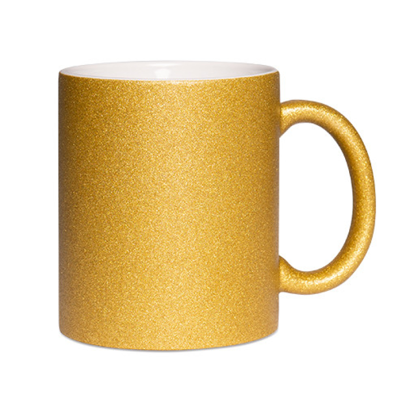 Sublimatie Mok - Mok Sparkle Donker Goud - 11oz (Sublimatie Mok Sparkle)