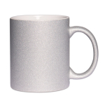 Sublimatie Mok - Mok  Sparkle Zilver - 11oz (Sublimatie Mok Sparkle)
