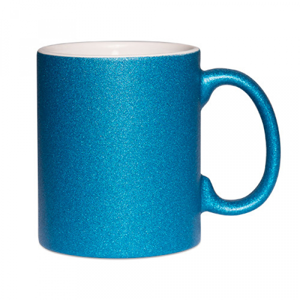 Sublimatie Mok - Mok  Sparkle Blauw - 11oz (Sublimatie Mok Sparkle)