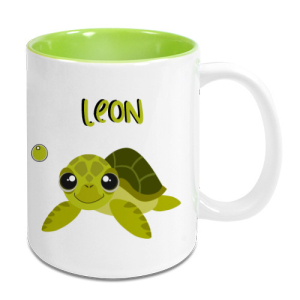 Sublimatie mok -  mok 11 oz - gekleurde binnenkant - licht groen (TT-LG)