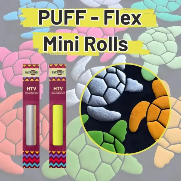 Superior Puff HTV Mini Rolls - White (PF01MR)