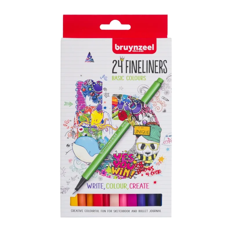 Bruynzeel Fineliner set 24 kleuren (60241024)
