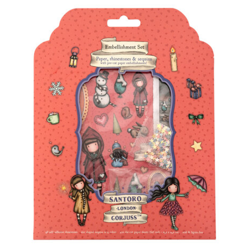 Gorjuss Gorjuss Embellishment Set Paper, Rhinestones & Sequins (GOR-ES-DCS04)