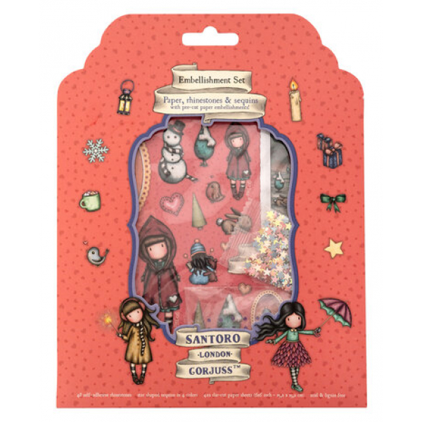 Gorjuss Gorjuss Embellishment Set Paper, Rhinestones & Sequins (GOR-ES-DCS04)