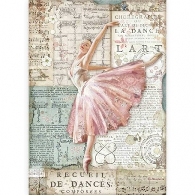 Stamperia Passion Rice Paper A4 Dancer (DFSA4543)