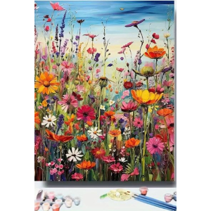 Schilderen op nummer bloemen