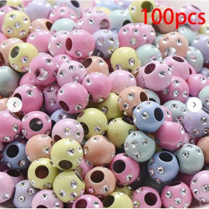 CMP Kralen Acryl pastelkleuren gemengd 100 stuks (CMP-Kralen-008)