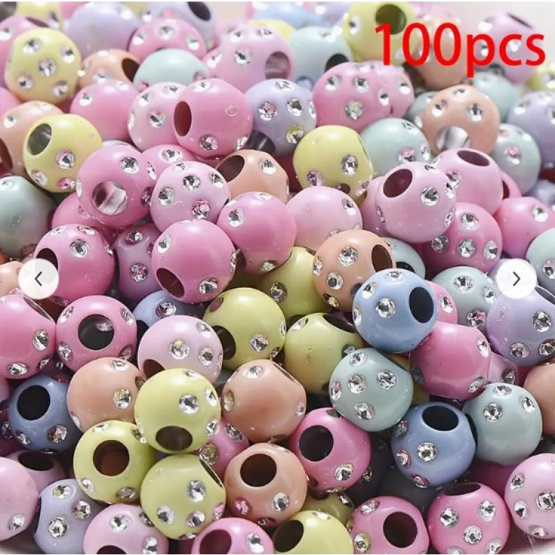 CMP Kralen Acryl pastelkleuren gemengd 100 stuks (CMP-Kralen-008)