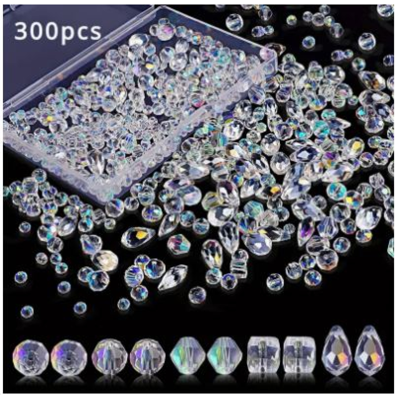 CMP Glazen kralen 2-6 mm 300 stuks   (CMP-Kralen-012)