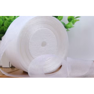 Organza rol 45 meter Wit