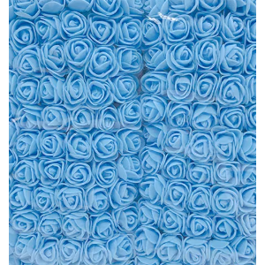 Mini roosjes 2 cm blauw