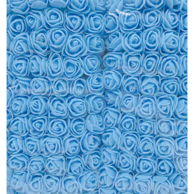 Mini roosjes 2 cm blauw