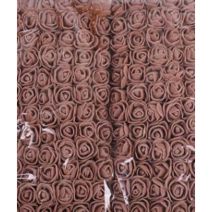 Mini roosjes 2 cm bruin