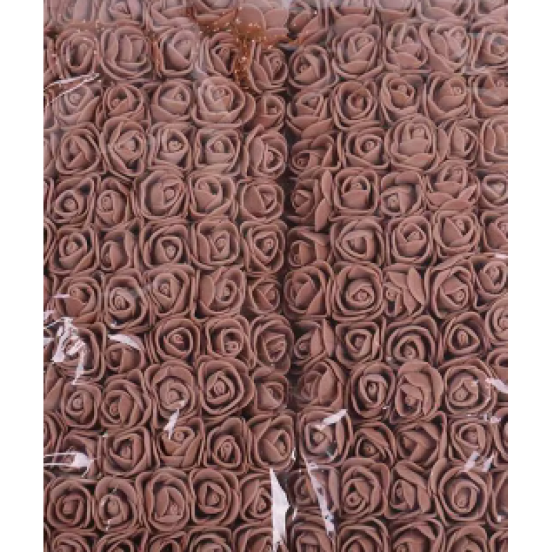 Mini roosjes 2 cm bruin