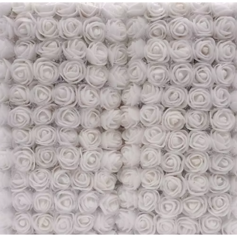 Mini roosjes 2 cm grijs