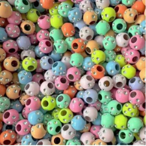 CMP Strass kralen 8 mm met groot gat