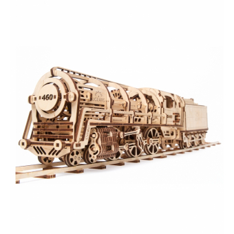 Ugears Steam Locomotive with tender (4820184120235)