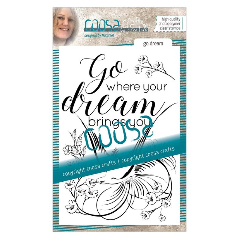 COOSA Crafts • Clear stempel Engels #3 Birds "Go dream" (COC-029)