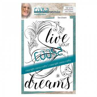 COOSA Crafts • Clear stempel Engels #3 Birds "Live dream" (COC-030)