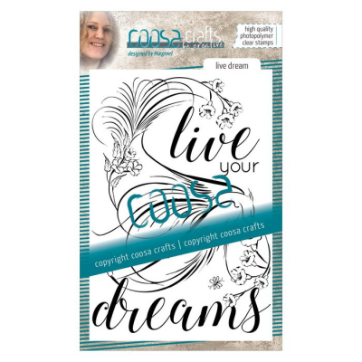 COOSA Crafts • Clear stempel Engels #3 Birds "Live dream" COC-030