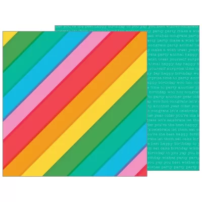 Pebbles • Patterned paper happy hooray 30,5x30,5cm Rainbowta (732391)