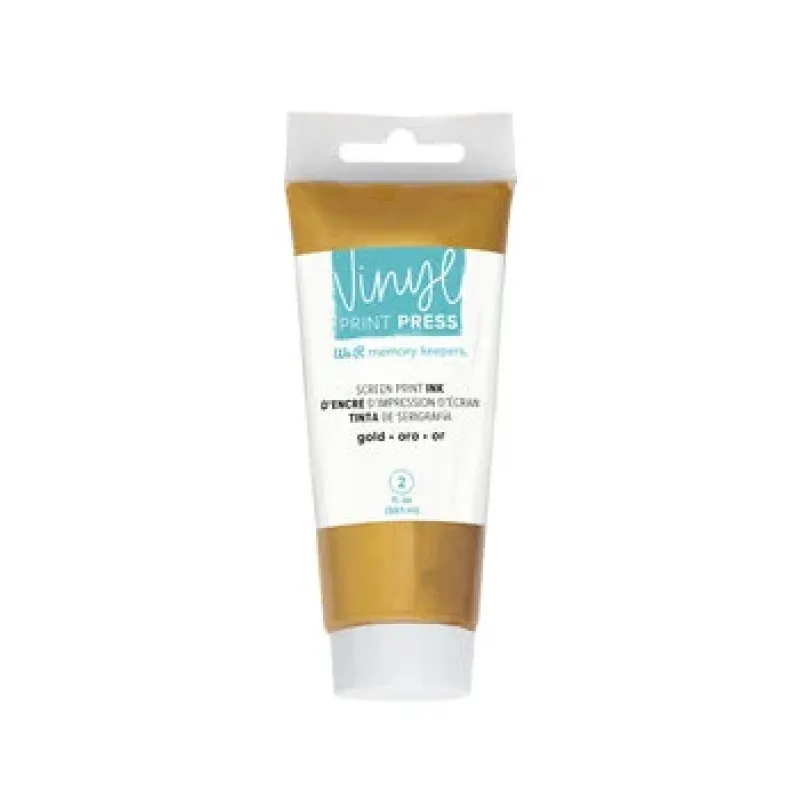 We R Makers Vinyl Print Press Screen Print Ink Gold 2 oz (60000733)