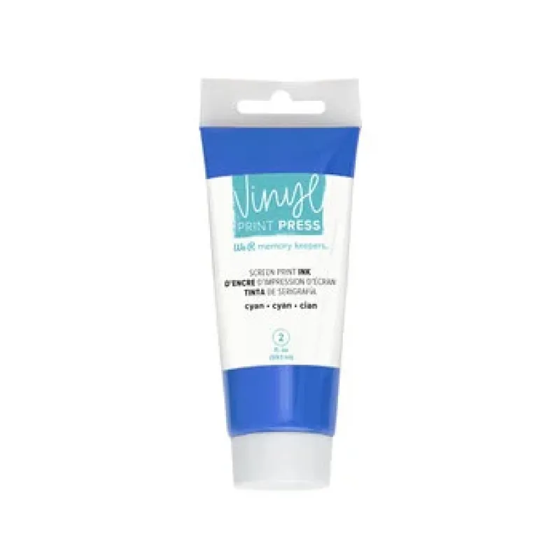 We R Makers Vinyl Print Press Screen Print Ink Cyan 2 oz (60000741)
