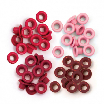 We R Memory Keepers • Eyelet & washer standard x 60 Red (41573-2)