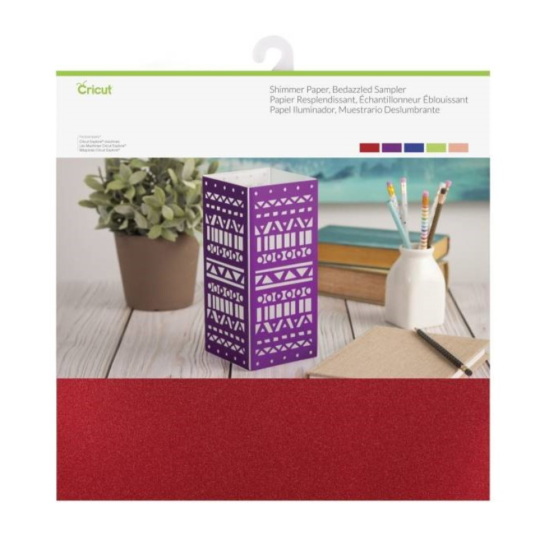 Cricut Shimmer Paper, Bedazzled Sampler 12x12 Inch (2004050)