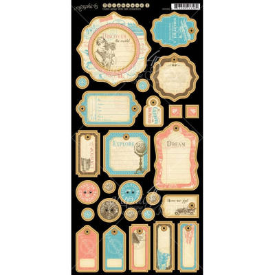 Graphic 45 Come away with me journaling chipboard (4500928)