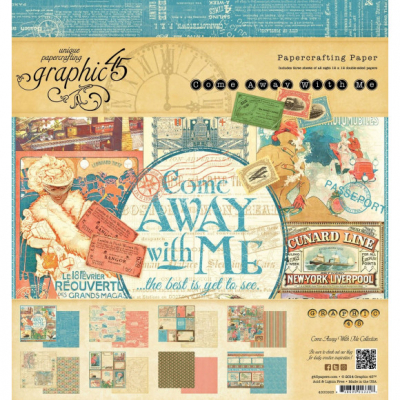 Graphic 45 Come away with me 8 x 8 inch Pad (4500923)