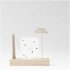 Rico-Design Wooden stand for metal rings and postcards w.candle holder 26cm (700297)