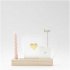 Rico-Design Wooden stand for metal rings and postcards w.candle holder 26cm (700297)
